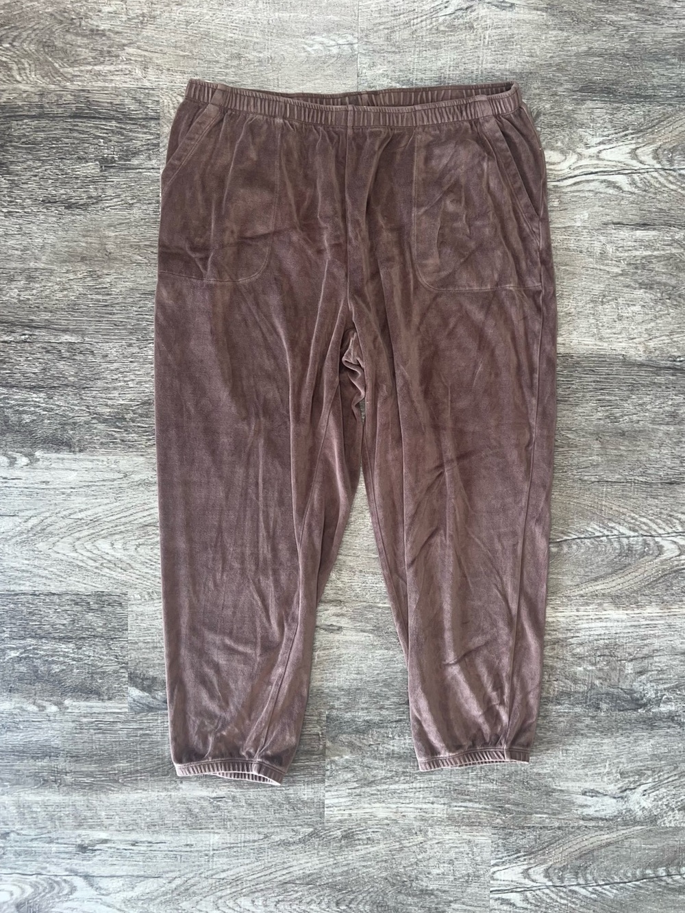 Aerie Dark Brown Velour Fuzzy Loungewear Jogger Sweatpants Women’s Size XXL